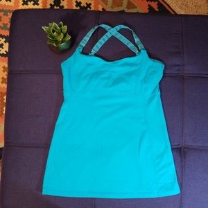 Lululemon Yoga Workout Tank with Adj Straps Teal